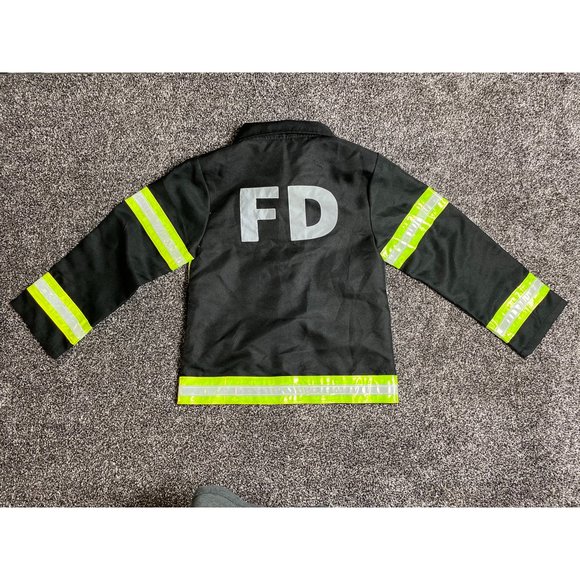 High Quality Durable Kids Youth Fireman Jacket Costume with Reflective Bands - Picture 2 of 6